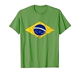 Brasilien Flagge Brasilianer Kostüm Brasilianischer Karneval T-Shirt