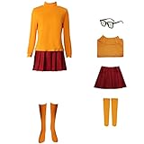 Tlarsun Velma Outfit Scooby-Doo Cosplay Kostüme Halloween Charakter...