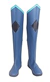 The Dragon Prince Rayla Cosplay Long Boots Blue Shoes Custom Made 37