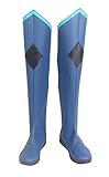 The Dragon Prince Rayla Cosplay Long Boots Blue Shoes Custom Made 36