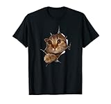 Süßes Kätzchen Riss - Katzen Katzenliebhaber T-Shirt