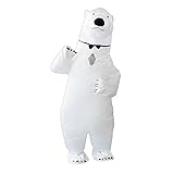 Sucpur Eisbär-Kostüm, aufblasbar, Ganzkörper-Anzug, weiß, für...