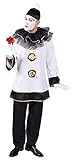 M218269-XL weiß-schwarz Herren Pierrot Clown Kasper Kostüm Gr.XL