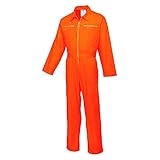 Portwest Baumwoll Overall, Größe: L, Farbe: Orange, C811ORRL
