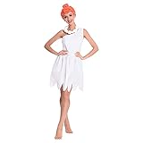 Amscan - Erwachsenenkostüm Wilma Feuerstein, Kleid, Perücke, 3D...