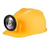 Boland 01414 - Bauarbeiter-Helm mit Licht, Gelb-Schwarz, für...