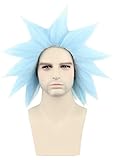 Topcosplay Blaue kurze Perücke für Cosplay Rick Perücke inspiriert...