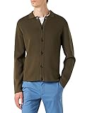KNITTED OVERSHIRT, 7BQOLIVE NIGHT, XS