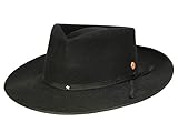Mayser UDO Fedora Musikerhut aus Haarfilz -Schwarz (8001-8001) - 60,5...