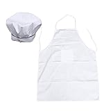 BESTONZON Kochschürze und Kochmütze Set - Küchenschürze Erwachsene...