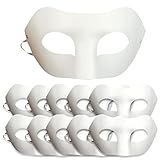 10 Stück DIY weiße Papiermasken Zorro Blanko-Maske, handbemalte...