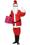 Smiffys 21478S Kinder Jungen Weihnachtsmann Kostüm, Jacke, Hose,...