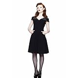 Hell Bunny Kleid Evie Dress Black-White L