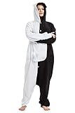 Anime Danganronpa Monokuma Schwarz-Weiß-Bär Hooded Jumpsuit...