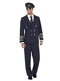 Smiffys Karneval Herren Kostüm Pilot Anzug als Flugzeug Kapitän...