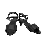 LINGCOS Anime Tsunade Cosplay Sandals High Heel Black Shoes Custom...