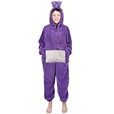 Purple L Onesie Kostüm Schlafanzug Mit Kapuze, Tier Jumpsuit Für...