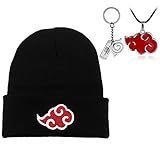 ALTcompluser Anime Geschenkset, Akatsuki Slouch Beanie Mtze, Weich...