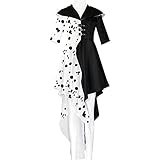 Karneval Kostüm Damen, Cruella Deville Kostüm Kleid Cosplay,...