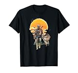 Star Wars The Mandalorian The Child Sunset Walk Portrait T-Shirt
