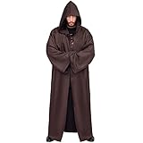 Myir JUN Umhang mit Kapuze, Kostüm Herren Robe mit Kapuze Halloween...