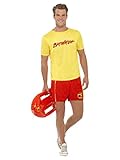 Smiffys, Herren Baywatch Strand Kostüm, Oberteil und Shorts, Größe:...