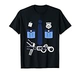 Polizei Uniform Karneval & Fasching Kostüm Polizist Kinder T-Shirt