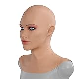 U-CHARMMORE Silikon Kopfmaske Gesicht für Crossdresser Transgender...