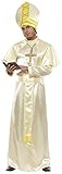 Papst Kostüm Robe Schärpe Mütze Halskette und Umhang, Medium