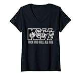 Damen KISS - All Nite T-Shirt mit V-Ausschnitt