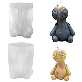 3D Voodoo Puppe geformte Kerzenherstellung Seifenherstellung Form...
