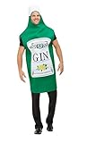 Fancy Me 52165 Gin-Flaschenkostüm, Herren, grün, Einheitsgröße