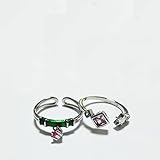 FüR Demon Slayer Kamado Nezuko UnregelmäßIger Ring, Offener...