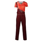Wreck It Ralph Kostüm Halloween Cosplay Erwachsene Overall Shirt Full...