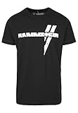 Rammstein Herren Weiße Balken Tee T-Shirt, Black, XL