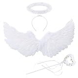 YeahBoom Engelsflügel Weiß,60CM Engel Kostüm Damen mit...
