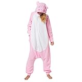 Katara 1744 - Schweinchen Kostüm-Anzug Onesie/Jumpsuit Einteiler Body...