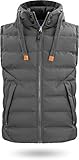 normani Herren Weste Steppweste mit Swaet Kapuze und Stehkragen -...