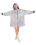 Gräfenstayn® Flauschige Hoodie Decke mit Ärmeln, Reißverschluss &...