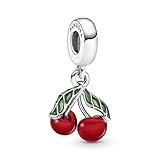Pandora Moments Asymmetrische Kirsche Charm-Anhänger aus...