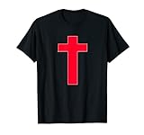 Rotes Mittelalter Templer-Kreuzhemd Kreuzritter Kostüm Ritter T-Shirt