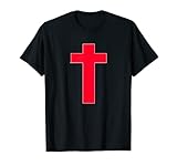 Rotes Mittelalter Templer-Kreuzhemd Kreuzritter Kostüm Ritter T-Shirt