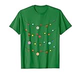 Weihnachtsbaumkostüm witziger Tannenbaum Christbaumkugeln T-Shirt