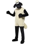 Shaun das Schaf Kostüm mit Jumpsuit und Kopfbedeckung, One Size