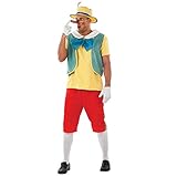Fun Shack Rotes Holzpuppe Kostüm für Herren - L