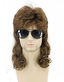 Topcosplay Perücke Herren Damen 70er 80er Vokuhila Perücke Proll...