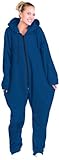 PEARL basic Overall: Jumpsuit aus flauschigem Fleece, blau, Größe XL...