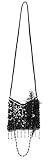 shoperama Charleston Handtasche schwarz Flapper Kostüm-Zubehör 20er...