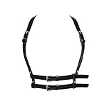 Lilingyu Damen Punk Leder schwarz Gürtel Körper Brust Kette Schwarz...