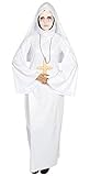 weißes Geister Nonnen Kostüm für Damen - Größe S-XXL - Halloween...